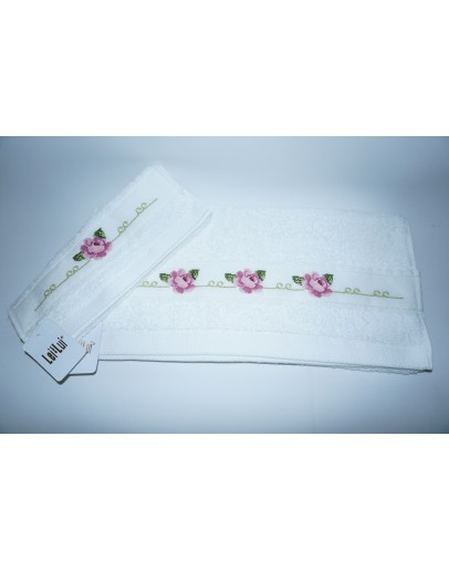 One and Only Handmade: Σετ πετσέτες 2 τεμ. σχ. Rose2