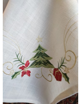 Χριστουγεννιάτικο Τραπεζομάντιλο με κέντημα, Έλατο