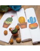 Borea: Ποτηρόπανα, σετ 3 τεμ., Cacti