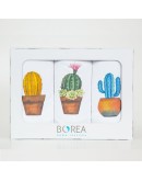 Borea: Ποτηρόπανα, σετ 3 τεμ., Cacti