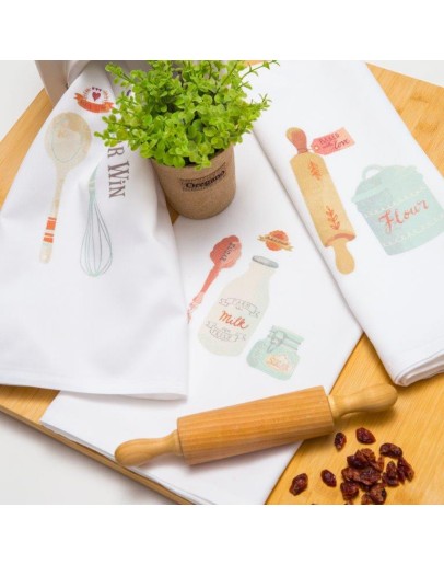 Borea: Ποτηρόπανα, σετ 3 τεμ., Kitchen