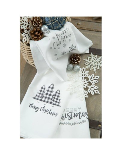 Borea: Σετ ποτηρόπανα 3 τεμ., σχ. Έλατο