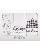 Borea: Σετ ποτηρόπανα 3 τεμ., σχ. Έλατο