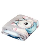 GREENWICH POLO CLUB ΚΟΥΒΕΡΤΑ FLEECE ΚΟΥΝΙΑΣ ESSENTIAL 8851 BLUE, GREY