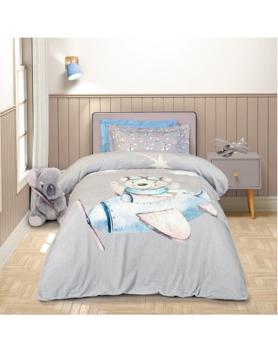 GREENWICH POLO CLUB JUNIOR ΚΟΥΒΕΡΤΑ FLEECE 8851 BLUE, GREY