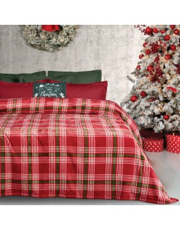 DAS HOME ΚΟΥΒΕΡΤΑ FLEECE 220Χ240 1361 GREEN, RED