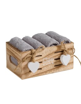 DAS HOME ΣΕΤ ΠΕΤΣΕΤΕΣ 4ΤΕΜΑΧΙΩΝ SOFT 4005 GREY
