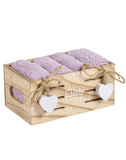DAS HOME ΣΕΤ ΠΕΤΣΕΤΕΣ 4ΤΕΜΑΧΙΩΝ SOFT 4007 LILAC