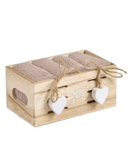 DAS HOME ΣΕΤ ΠΕΤΣΕΤΕΣ 4ΤΕΜΑΧΙΩΝ SOFT 4008 TAUPE