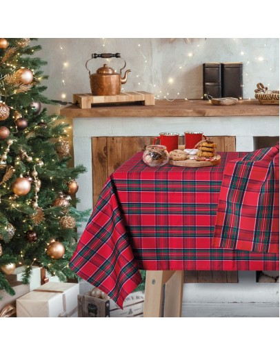 DAS HOME CHRISTMAS ΤΡΑΠΕΖΟΜΑΝΤΗΛΟ 140Χ180 0769 GREEN, RED