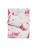 DAS HOME CHRISTMAS RUNNER 45Χ140 0772 ECRU, RED