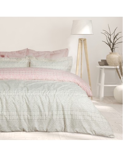 DAS HOME ΣΕΤ ΣΕΝΤΟΝΙΑ KING HAPPY 9674 GREY, ROSE