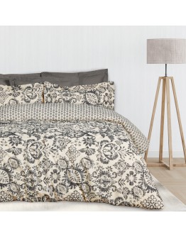 DAS HOME ΣΕΤ ΣΕΝΤΟΝΙΑ KING HAPPY 9677 BLACK, TAUPE