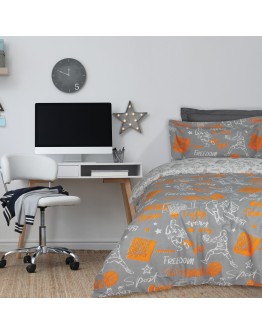 DAS KIDS ΣΕΤ ΣΕΝΤΟΝΙΑ ΜΟΝΑ 4941 GREY, ORANGE