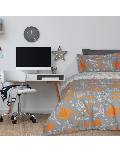 DAS KIDS ΣΕΤ ΣΕΝΤΟΝΙΑ ΜΟΝΑ 4941 GREY, ORANGE