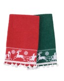 DAS HOME CHRISTMAS ΠΟΤΗΡΟΠΑΝΑ ΣΕΤ 2ΤΜΧ 30X50 0818 GREEN, RED