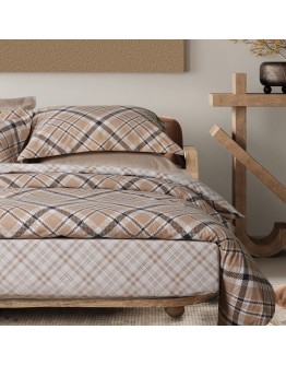 DAS HOME ΣΕΤ ΣΕΝΤΟΝΙΑ ΥΠΕΡΔΙΠΛΑ ΜΕ ΛΑΣΤΙΧΟ CASUAL 5435 BEIGE, BLACK