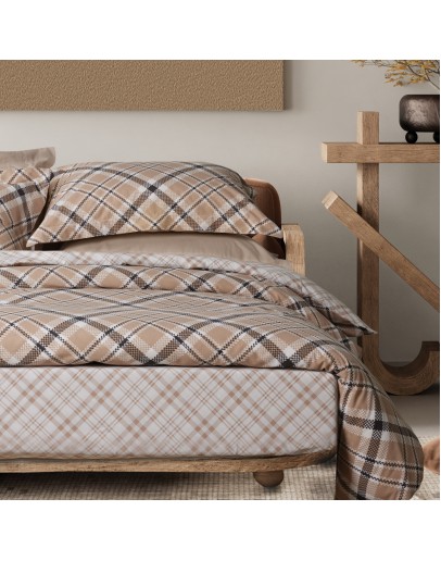 DAS HOME ΣΕΤ ΠΑΠΛΩΜΑΤΟΘΗΚΗ ΥΠΕΡΔΙΠΛΗ CASUAL 5435 BEIGE, BLACK