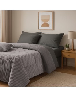 DAS HOME ΚΟΥΒΕΡΤΟΠΑΠΛΩΜΑ SHERPA ΥΠΕΡΔΙΠΛΟ 1365 GREY