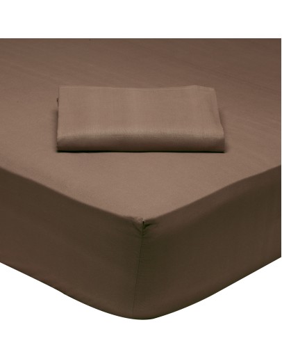 DAS HOME ΣΕΝΤΟΝΙ KING ΜΕ ΛΑΣΤΙΧΟ 180*200+35 COFFEE BRONW 1004 COFFEE BROWN