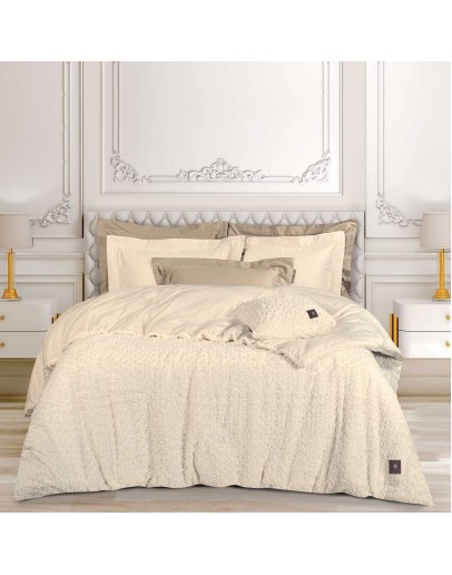 GREENWICH POLO CLUB ΚΟΥΒΕΡΤΟΠΑΠΛΩΜΑ RABBIT FAUX FUR KING ESSENTIAL 3960 ECRU