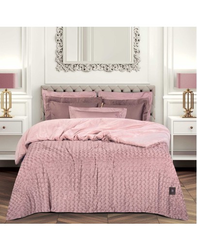 GREENWICH POLO CLUB ΚΟΥΒΕΡΤΟΠΑΠΛΩΜΑ RABBIT FAUX FUR KING ESSENTIAL 3961 NUDE