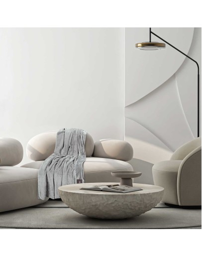 GREENWICH POLO CLUB ΚΟΥΒΕΡΤΑ ΚΑΝΑΠΕ FLEECE 130Χ170 ESSENTIAL 4439 GREY