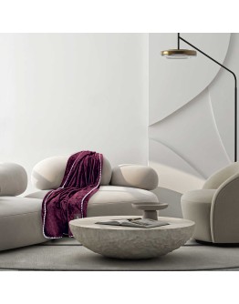 GREENWICH POLO CLUB ΚΟΥΒΕΡΤΑ ΚΑΝΑΠΕ FLEECE 130Χ170 ESSENTIAL 4440 BORDEAUX