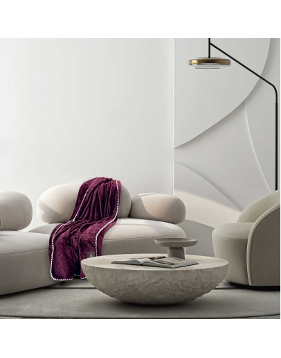 GREENWICH POLO CLUB ΚΟΥΒΕΡΤΑ ΚΑΝΑΠΕ FLEECE 130Χ170 ESSENTIAL 4440 BORDEAUX