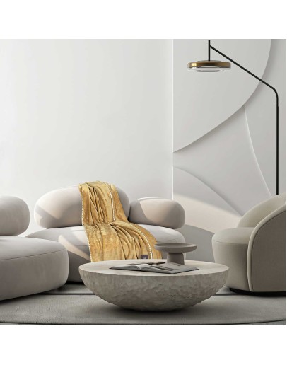 GREENWICH POLO CLUB ΚΟΥΒΕΡΤΑ ΚΑΝΑΠΕ FLEECE 130Χ170 ESSENTIAL 4441 OCHRE