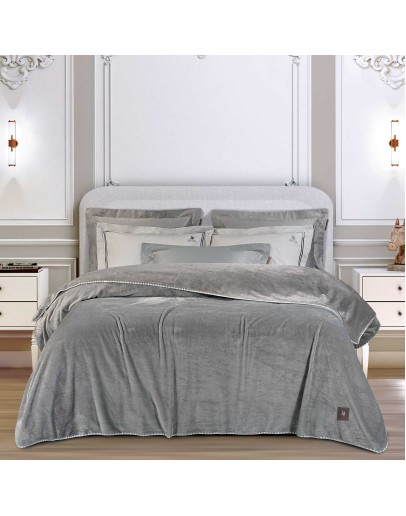 GREENWICH POLO CLUB ΚΟΥΒΕΡΤΑ FLEECE 170X240 ESSENTIAL 4439 GREY