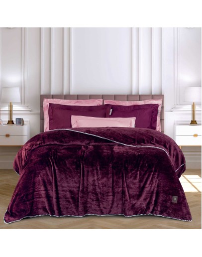 GREENWICH POLO CLUB ΚΟΥΒΕΡΤΑ FLEECE 170X240 ESSENTIAL 4440 BORDEAUX