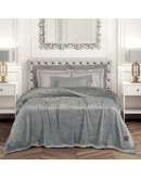 GREENWICH POLO CLUB ΚΟΥΒΕΡΤΑ VELOUR KING ESSENTIAL 3971 GREY