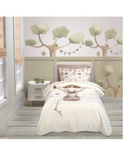 GREENWICH POLO CLUB ΚΟΥΒΕΡΤΑ VELOUR JUNIOR ESSENTIAL 8860 TAUPE