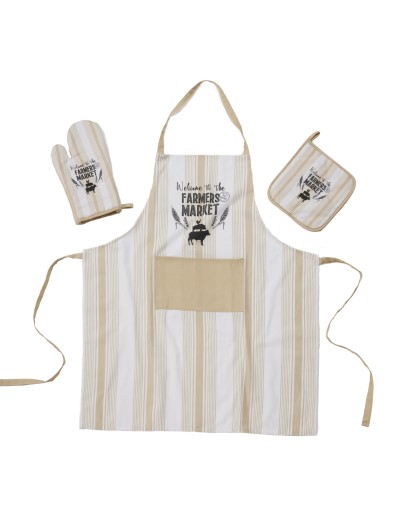 DAS HOME ΣΕΤ ΚΟΥΖΙΝΑΣ 3ΤΜΧ 0864 ECRU