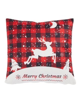DAS HOME CHRISTMAS ΜΑΞΙΛΑΡΙ ΦΙΓΟΥΡΑΣ 45X45 0853 RED