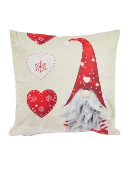 DAS HOME CHRISTMAS ΜΑΞΙΛΑΡΙ ΦΙΓΟΥΡΑΣ 45X45 0855 IVORY, RED