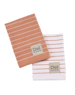 DAS HOME ΣΕΤ ΠΟΤΗΡΟΠΑΝΑ 2ΤΜΧ 30Χ50 0826 TERACOTTA, WHITE