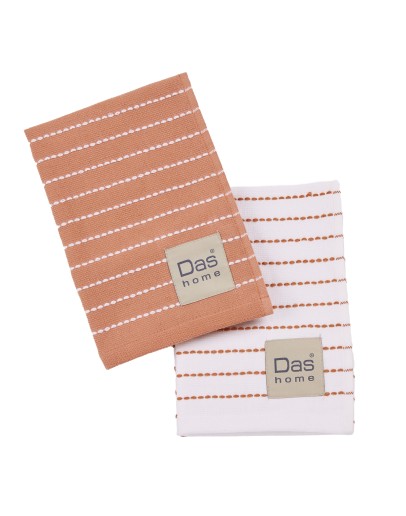 DAS HOME ΣΕΤ ΠΟΤΗΡΟΠΑΝΑ 2ΤΜΧ 30Χ50 0826 TERACOTTA, WHITE