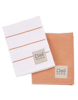 DAS HOME ΣΕΤ ΠΟΤΗΡΟΠΑΝΑ 2ΤΜΧ 30Χ50 0831 TERACOTTA, WHITE