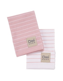 DAS HOME ΣΕΤ ΠΟΤΗΡΟΠΑΝΑ 2ΤΜΧ 30Χ50 0823 PINK, WHITE
