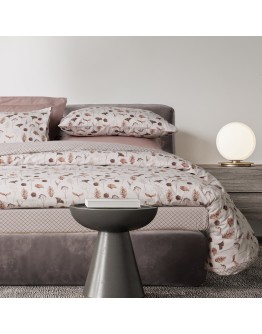 DAS HOME ΣΕΤ ΣΕΝΤΟΝΙΑ ΥΠΕΡΔΙΠΛΑ HAPPY FLANNEL 9681 BEIGE, BROWN