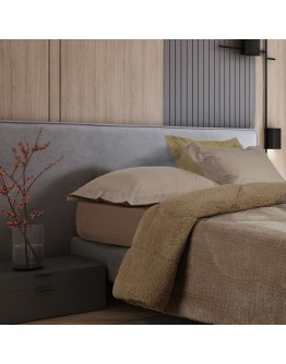 DAS HOME ΚΟΥΒΕΡΤΟΠΑΠΛΩΜΑ SHERPA ΥΠΕΡΔΙΠΛΟ 1367 TAUPE