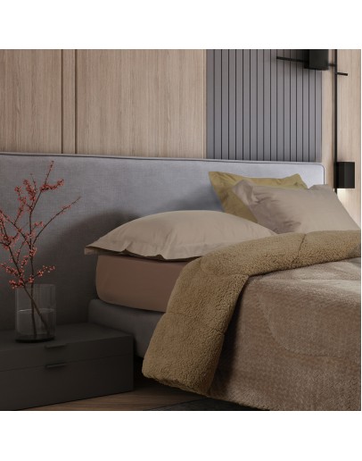 DAS HOME ΚΟΥΒΕΡΤΟΠΑΠΛΩΜΑ SHERPA ΥΠΕΡΔΙΠΛΟ 1367 TAUPE