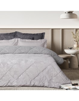 DAS HOME VELVET ΚΟΥΒΕΡΤΟΠΑΠΛΩΜΑ SHERPA ΥΠΕΡΔΙΠΛΟ 1376 GREY