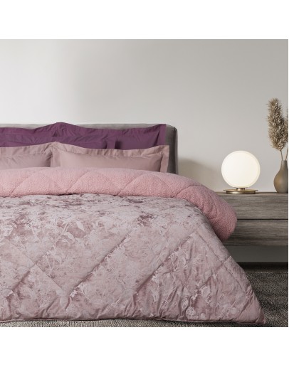 DAS HOME VELVET ΚΟΥΒΕΡΤΟΠΑΠΛΩΜΑ SHERPA ΥΠΕΡΔΙΠΛΟ 1377 NUDE