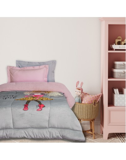 DAS KIDS ΚΟΥΒΕΡΤΟΠΑΠΛΩΜΑ 160Χ220 4971 GREY, PINK