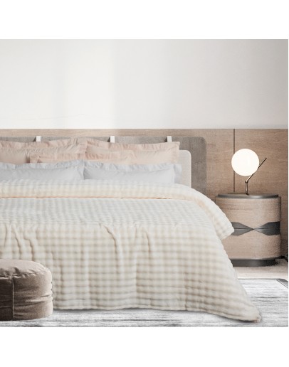 DAS HOME ΚΟΥΒΕΡΤΑ BUBBLE FLEECE 240Χ260 1369 IVORY