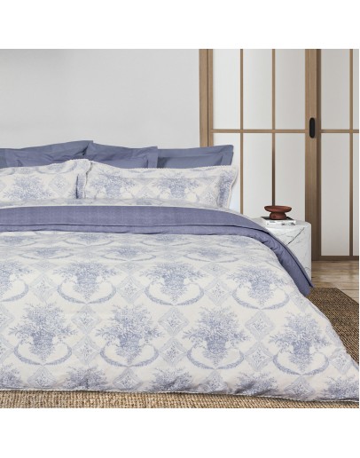 DAS HOME ΣΕΝΤΟΝΙΑ ΣΕΤ KING PRESTIGE 1696 BLUE, ECRU