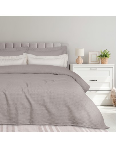 DAS HOME ΚΟΥΒΕΡΤΑ ΠΙΚΕ 240X260 0495 TAUPE